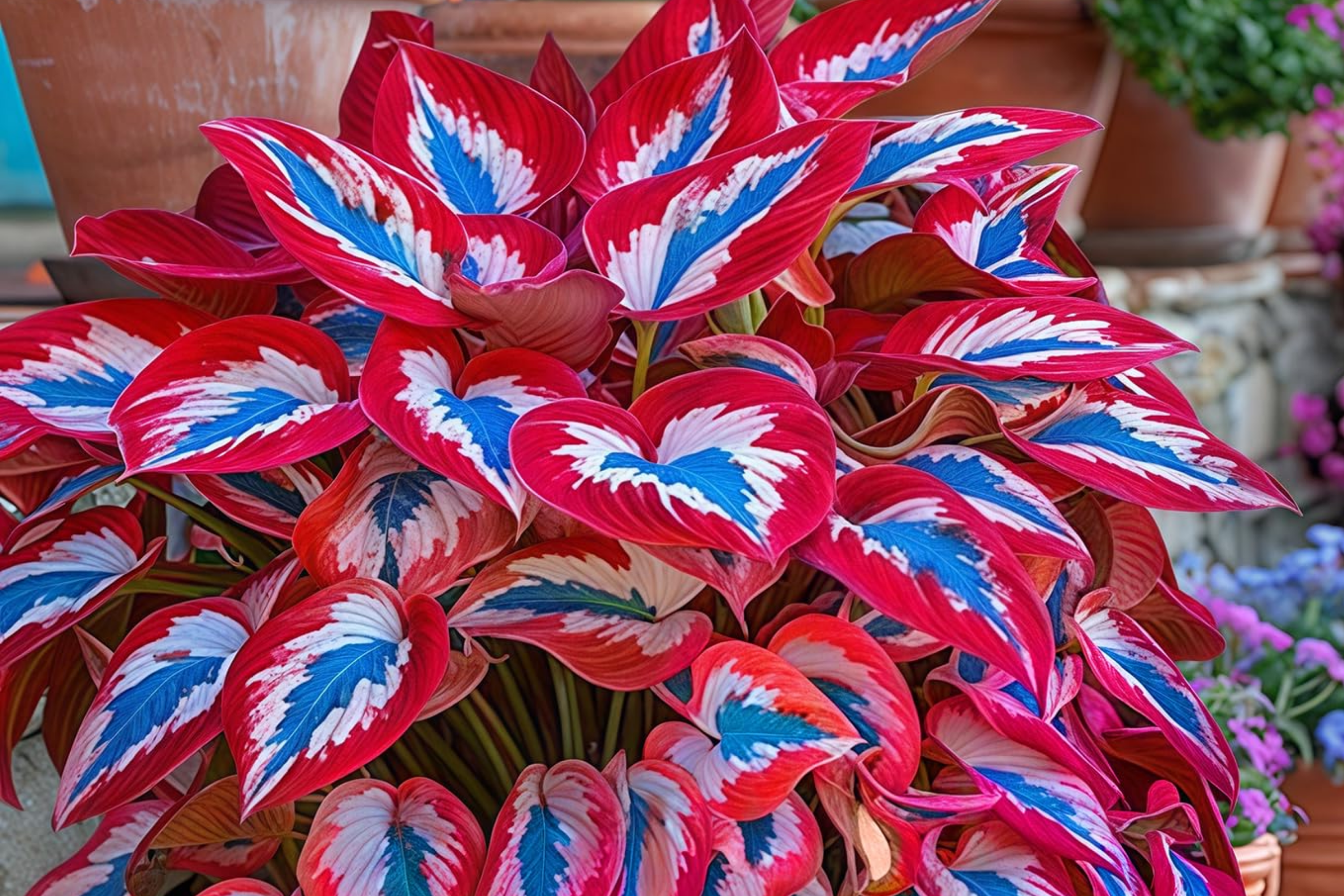 Hosta Seeds - 100 Rare White & Red Varieties with Blue Variations