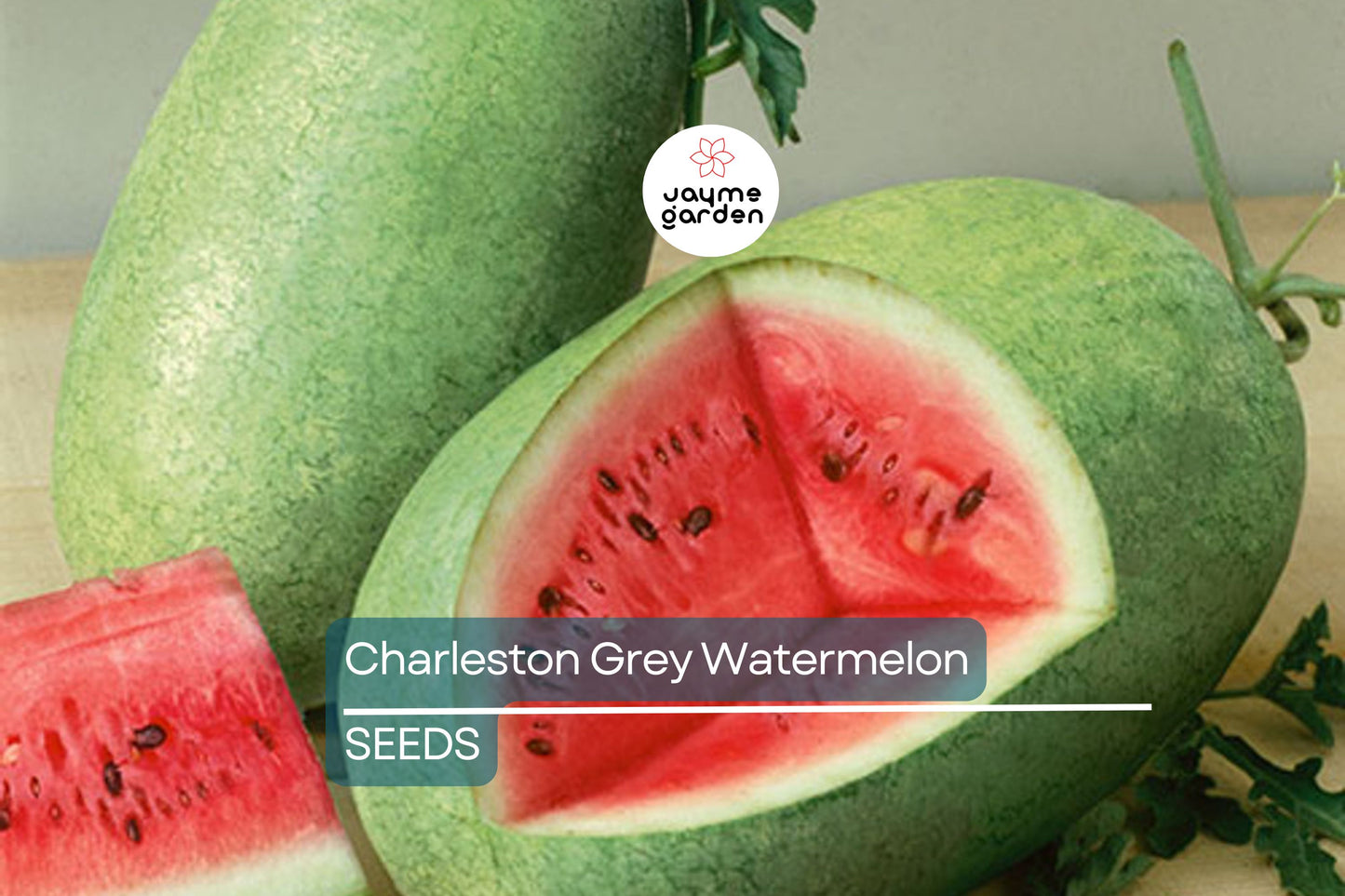 Charleston Grey Watermelon Seeds | Heirloom | Sweet Red Flesh | Fusarium Wilt Resistant | Non-GMO |