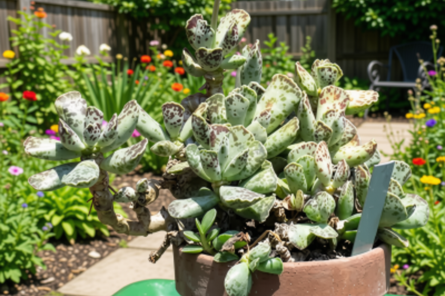 Adromischus filicaulis 'Blood Spot' Live Succulent 4-Inch Pot – Rare Foliage Plant