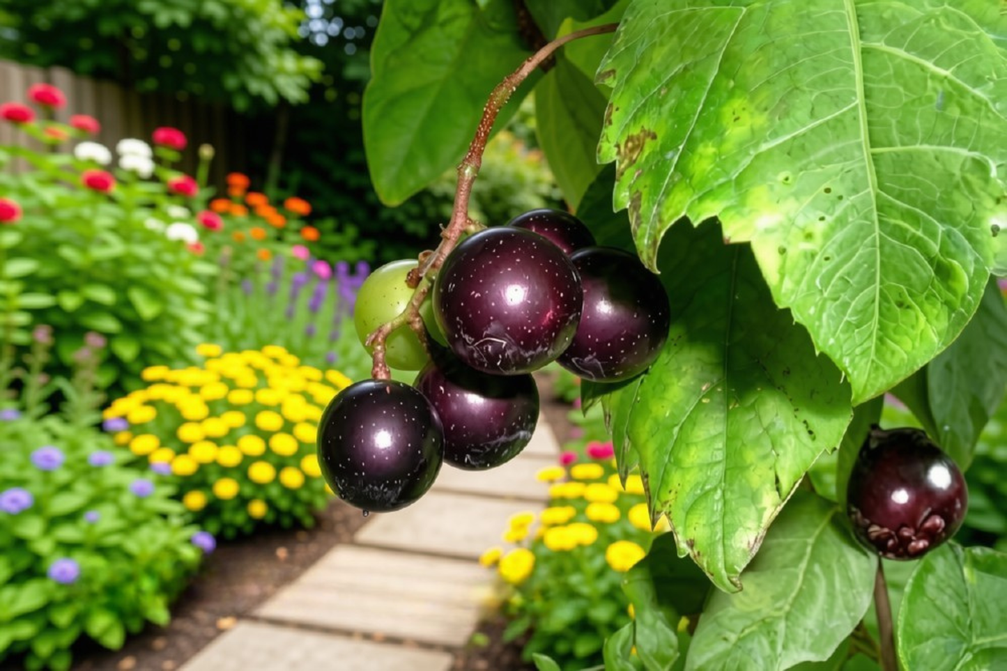 5 Delicious Muscadine Grape Live Starter Plants – Vitis rotundifolia Fruiting Vines