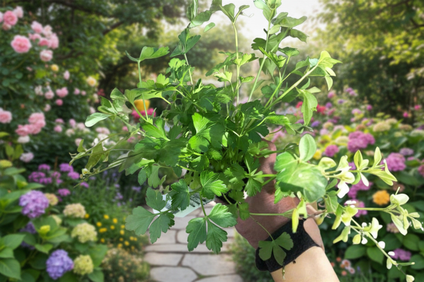 Italian Parsley Live Plants 2 Starter Herb Plants Petroselinum Crispum Rooted Garden Herbs Shipped Without Pot
