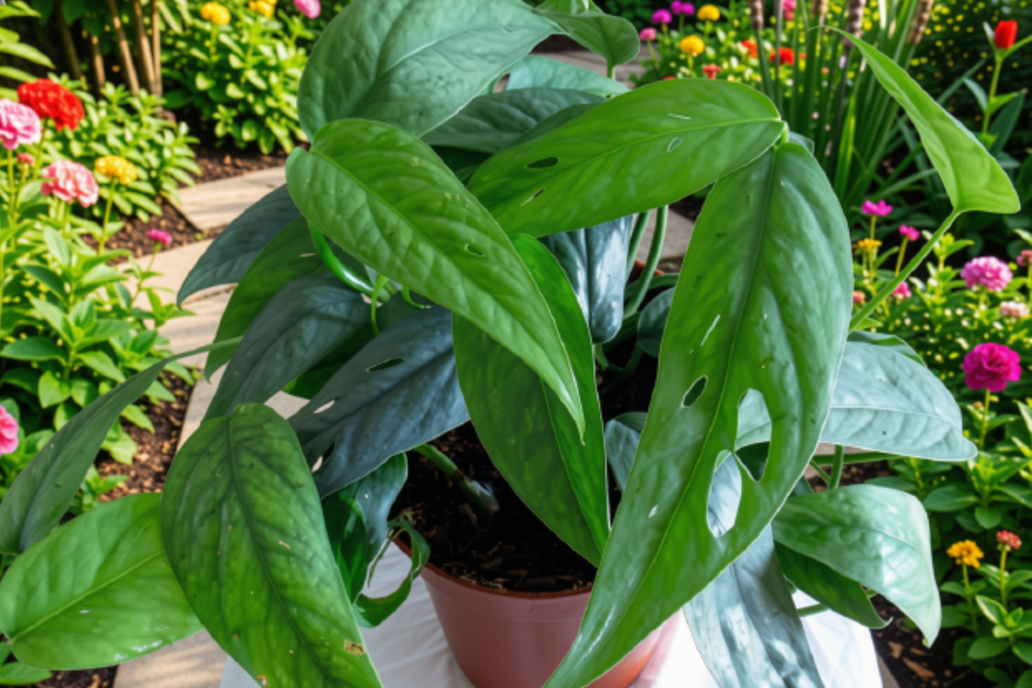 5 Cebu Blue Pothos Live Rooted Plants – Full Plants in Cups – Epipremnum pinnatum 'Cebu Blue'