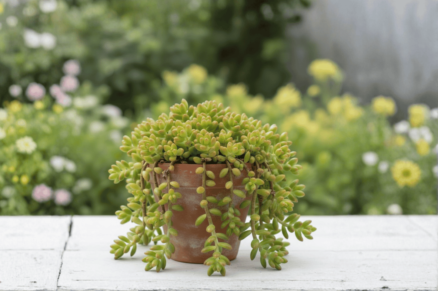 Pork and Beans Jelly Bean Plant 1 Live Succulent – 4-Inch Pot – Sedum rubrotinctum