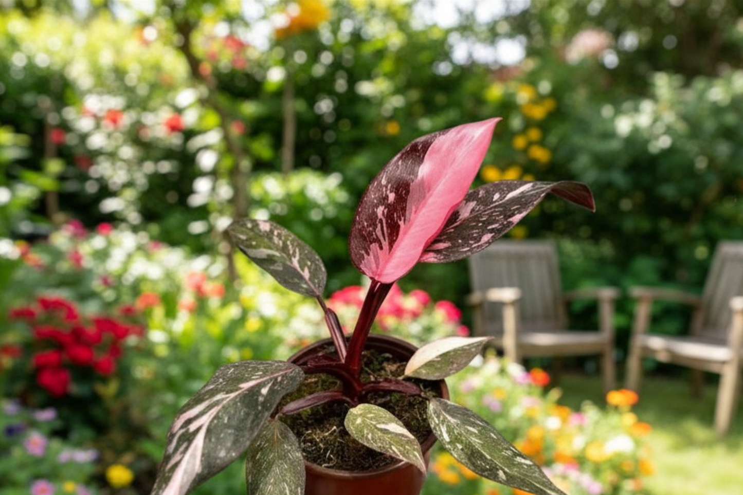 Philodendron Pink Princess Black Cherry Marble Live Plant 2 Inch Pot Variegated Rare Houseplant Collector Gift