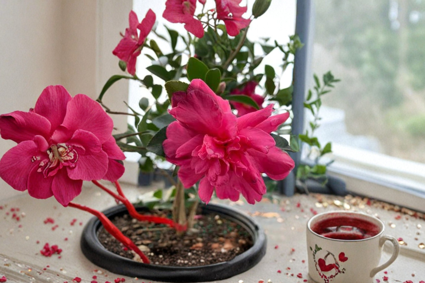 Fall Blooming Camellia ‘William Lanier Hunt’ 3 Gallon – Camellia sasanqua Pink Evergreen Shrub