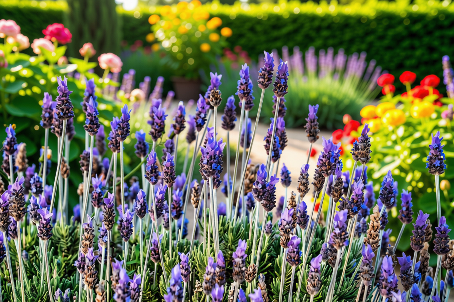 4 English Lavender Live Starter Plants – Perennial Lavandula angustifolia