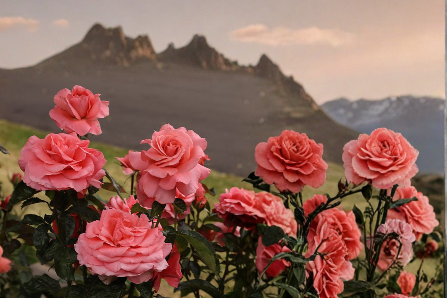 Touch of Class Hybrid Tea Rose Live Plant 3 Gal Pink Rose Bush, Large Bloom Flowering Rose for Garden Outdoor