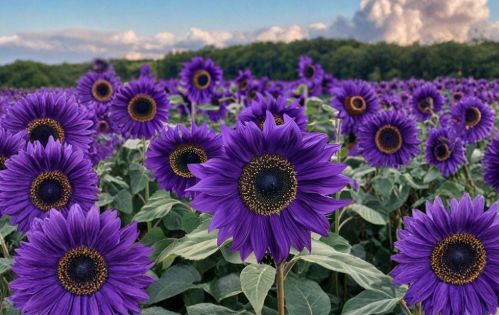 Violet Majesty Purple Sunflower Seeds 50 Count Helianthus Annuus Heirloom Garden Flower