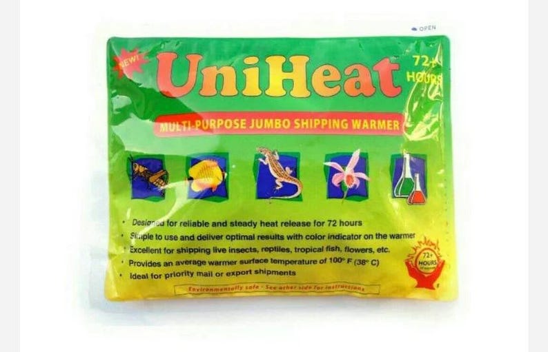 72 Hour Heat Pack for Plants - UniHeat Safe Shipping in Cold Weather - Ideal for Plant Protection