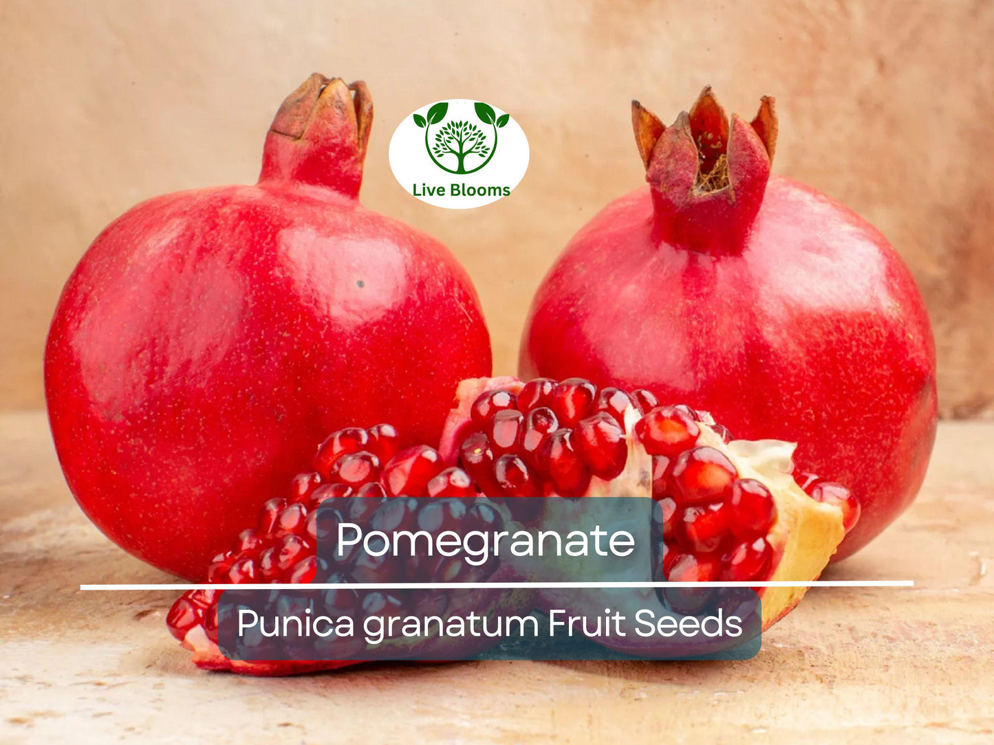 25 Pomegranate Seeds (Punica granatum) - Sweet Tropical Edible Fruit Shrub/Tree, Grow Your Own Fresh Pomegranates, Fast Growing, Healthy