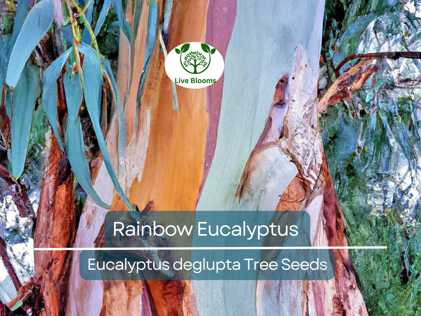 40 Rainbow Eucalyptus Seeds (Eucalyptus deglupta) - Vibrant Colorful Gum Tree, Fast-Growing, Tropical Evergreen, Unique Landscaping Plant