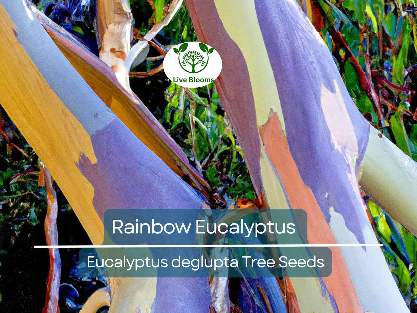 40 Rainbow Eucalyptus Seeds (Eucalyptus deglupta) - Vibrant Colorful Gum Tree, Fast-Growing, Tropical Evergreen, Unique Landscaping Plant