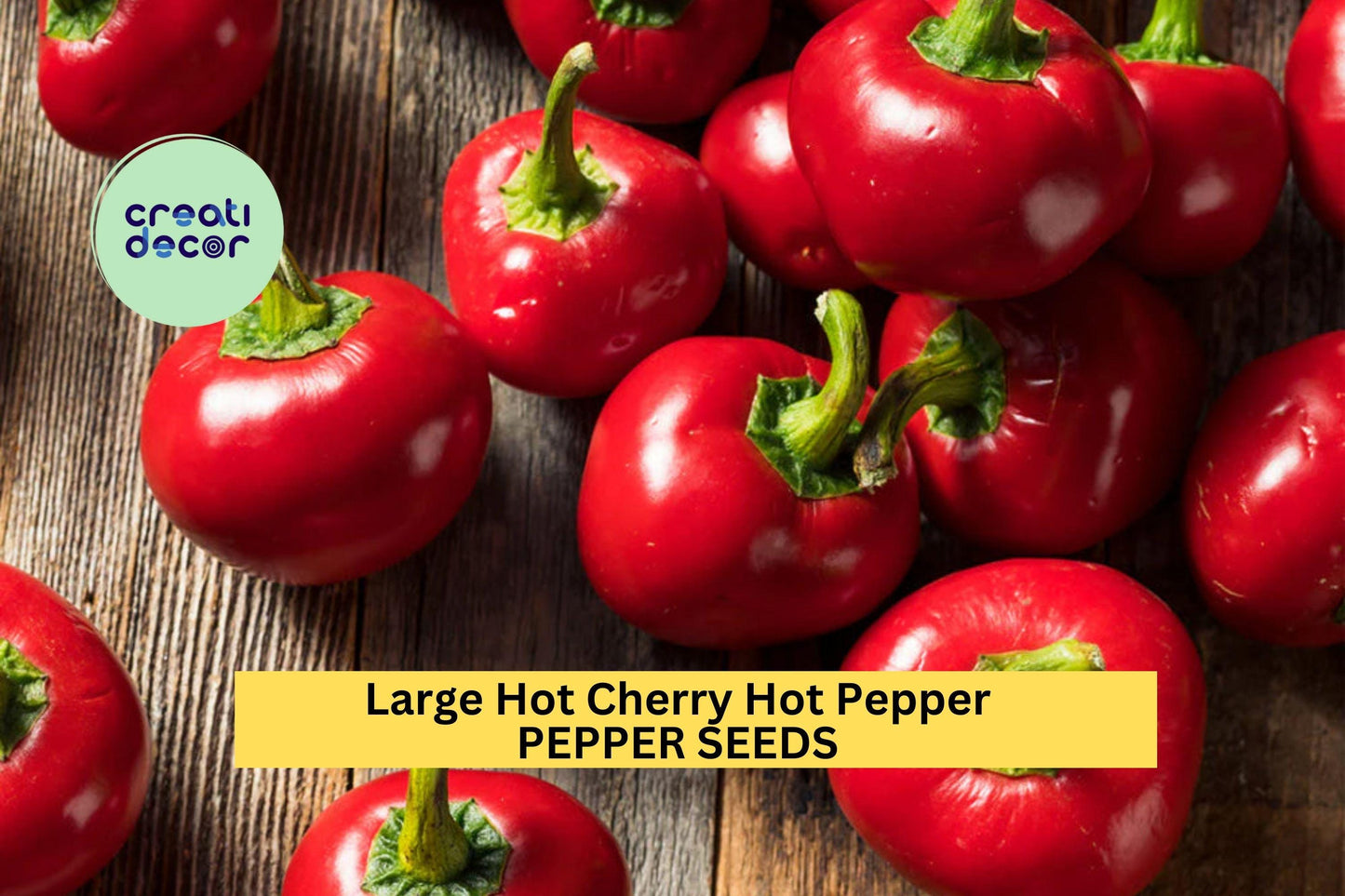 Large Hot Cherry Pepper Seeds – 250mg for Planting, Heirloom Variety, Mild-Heat, High Yield, Great for Pickling, Stuffing & Salsas
