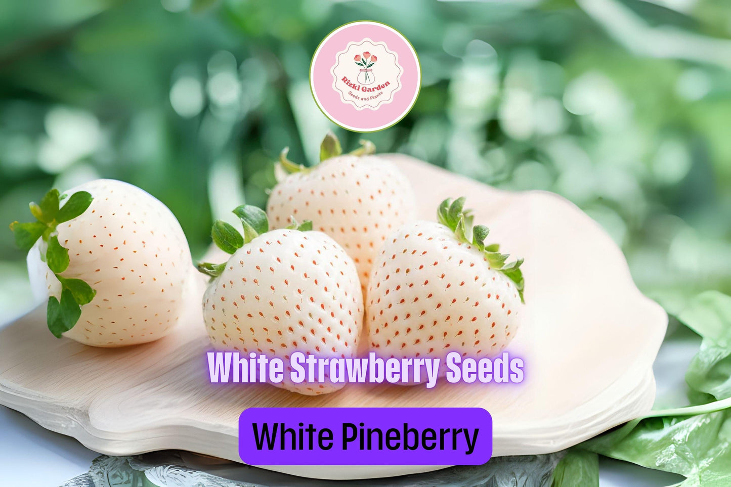 200+ White Strawberry Seeds | Pineberry Variety | Fragaria x ananassa | Unique Non-GMO Fruit for Gardens & Containers