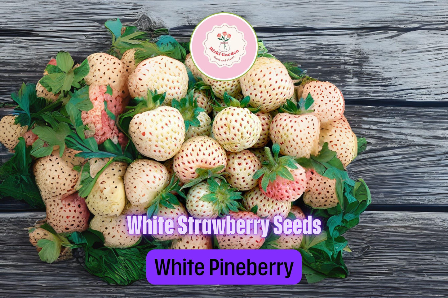 200+ White Strawberry Seeds | Pineberry Variety | Fragaria x ananassa | Unique Non-GMO Fruit for Gardens & Containers