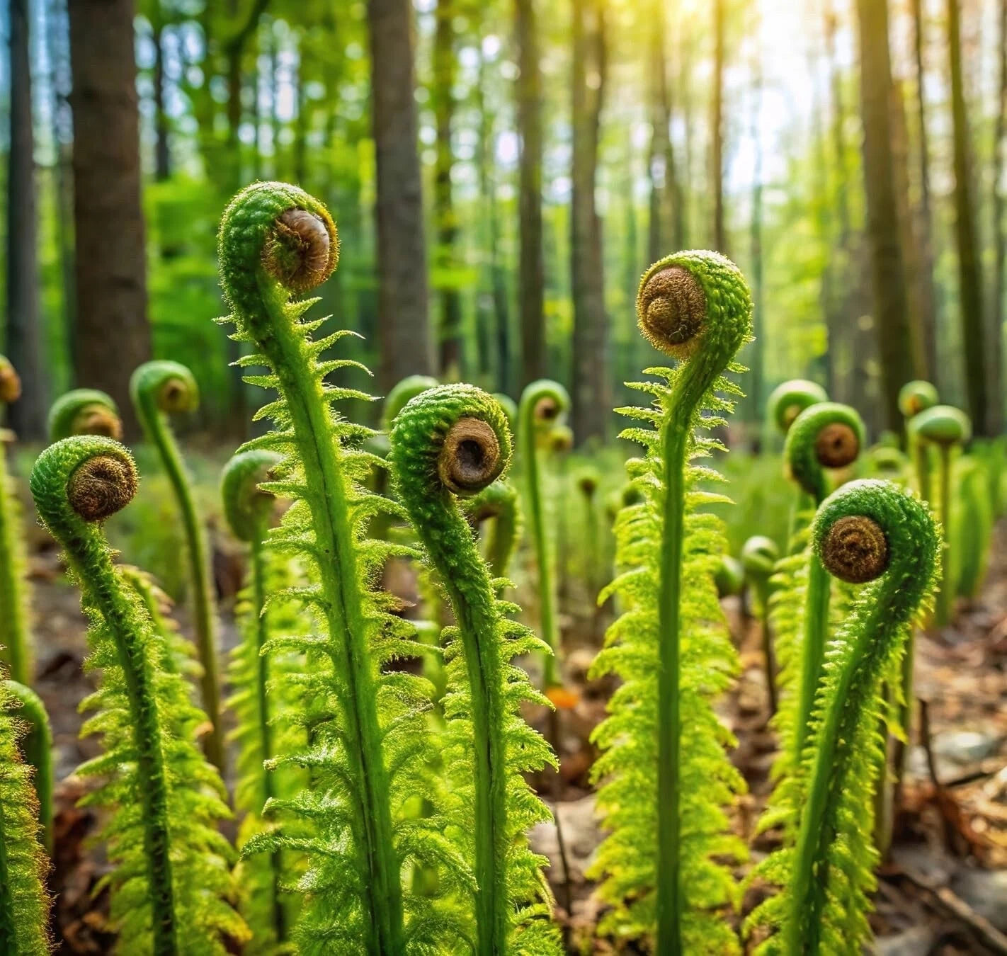Fiddlehead Fern Plant - 1 Plant - Fresh Green - Matteuccia struthiopteris