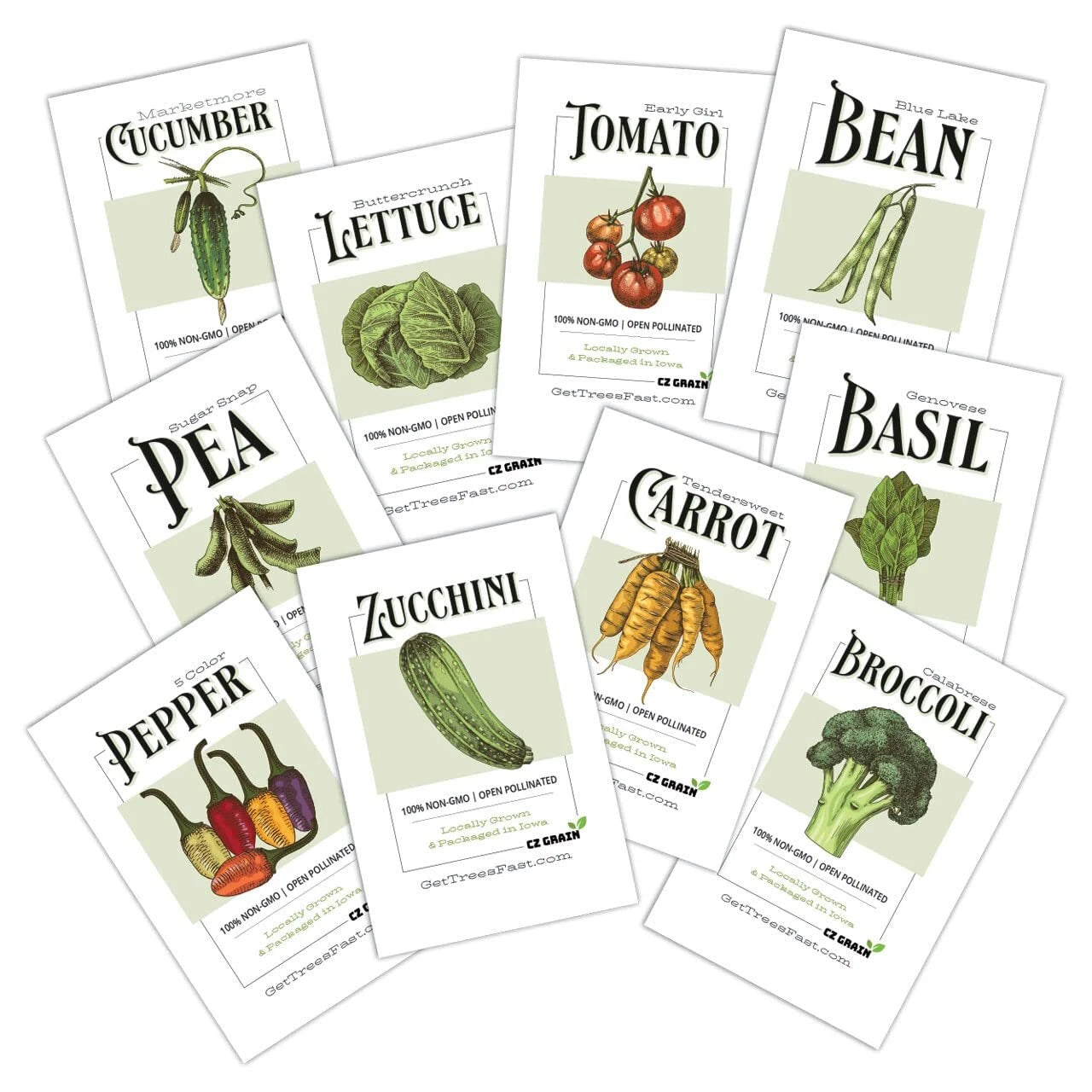 organic vegetable seeds for home garden Vegetable Garden Seeds Collection 10 Pack