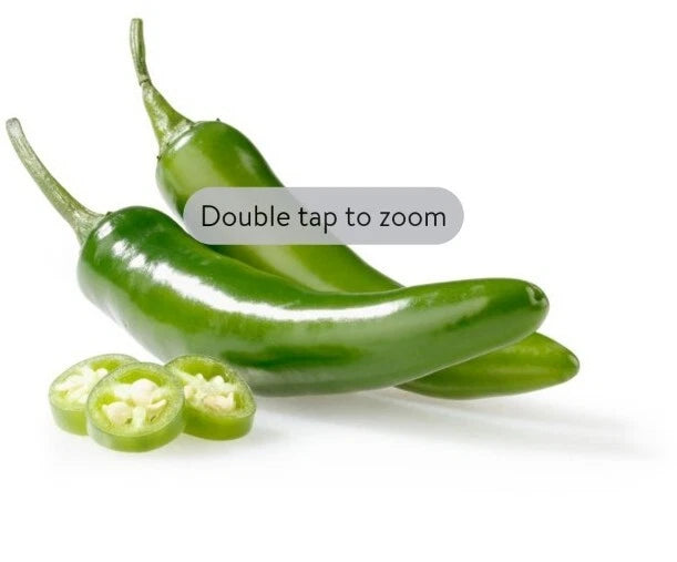 Organic Chile Serrano Peppers - 1 Pound - Fresh Green Spicy Peppers (Capsicum annuum)