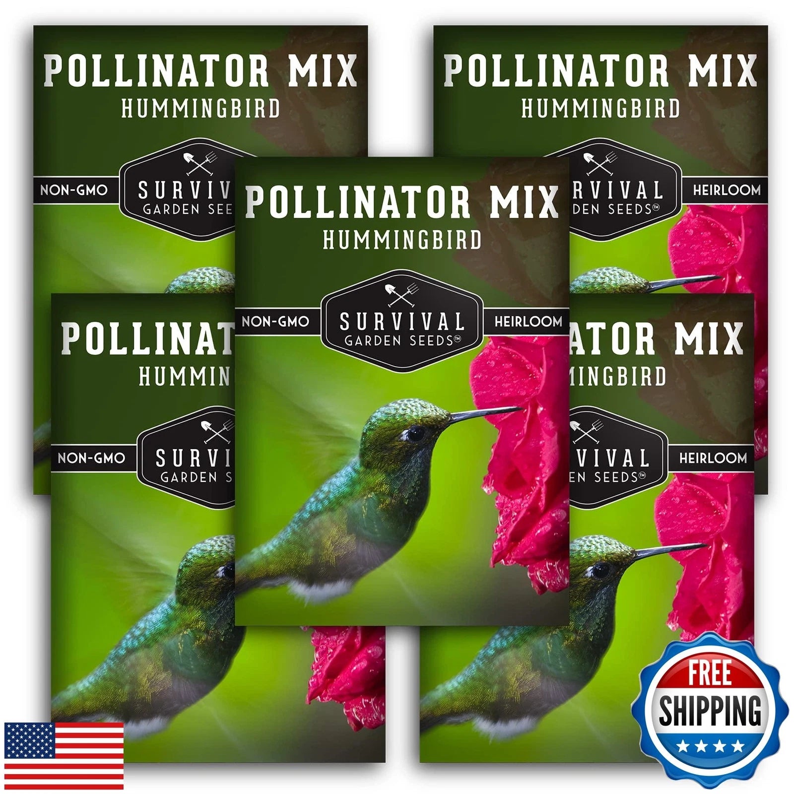hummingbird garden seeds Survival Garden Seeds - Hummingbird Pollinator Mix - Wildflower Seed Blend for Planting
