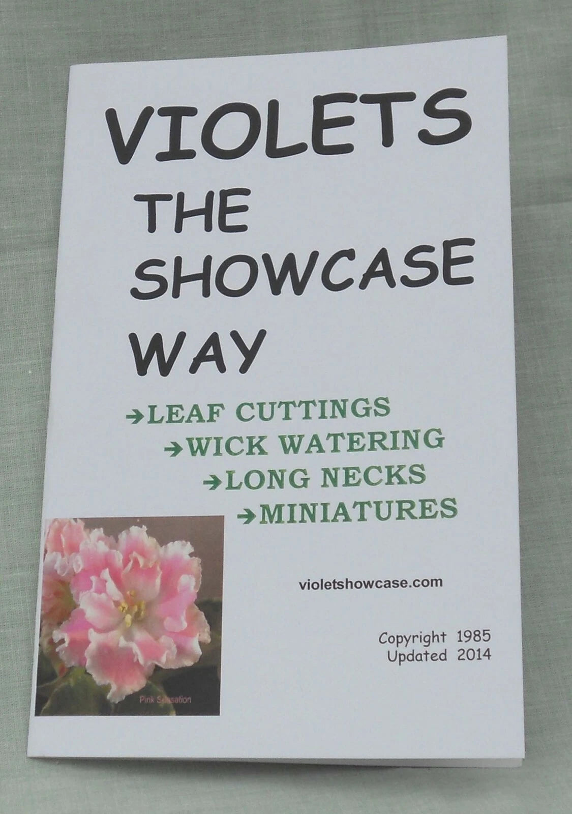 African Violet Growing Booklet - The Showcase Way - Free Shipping - Plant Care Guide for African Violets