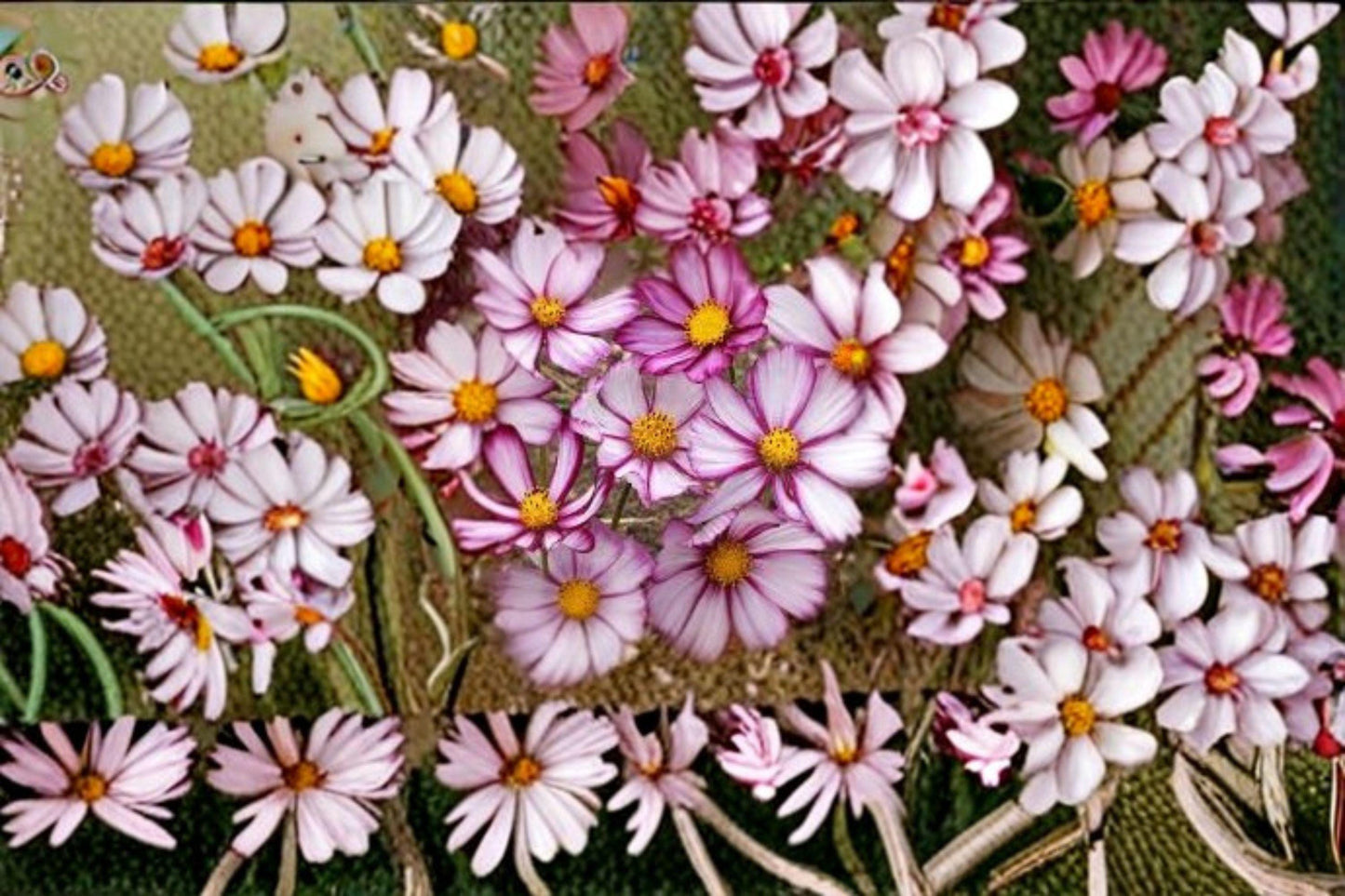 Cosmos Picotee Seeds: Pink & White Flower, Pollinator Friendly (100 Seeds)