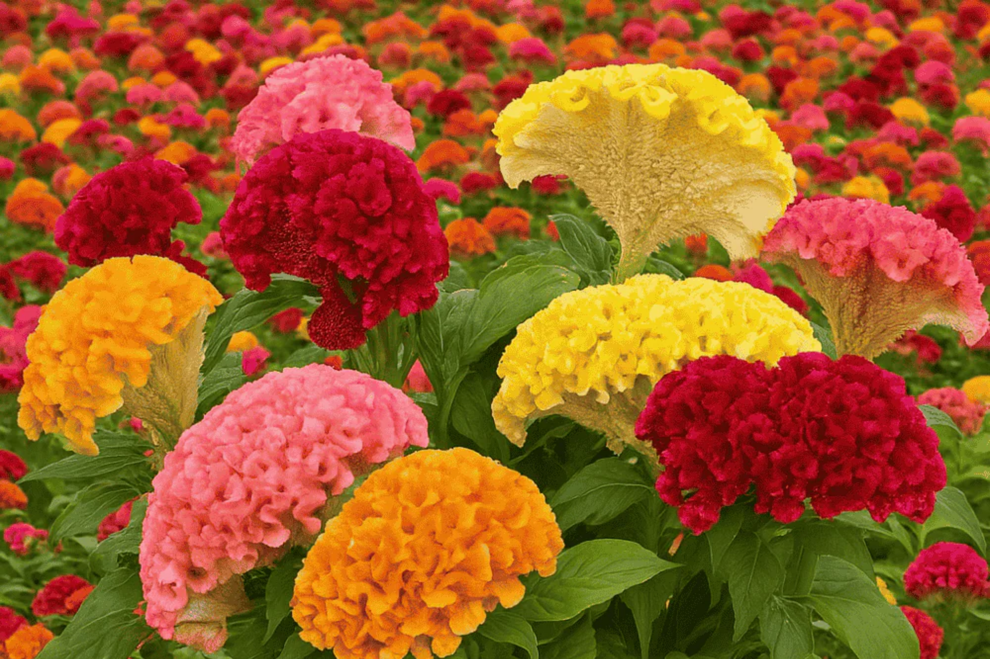 Celosia Seeds Mix | Non-GMO | Cristata Variety | Flower Seeds for Gardens | Free Shipping