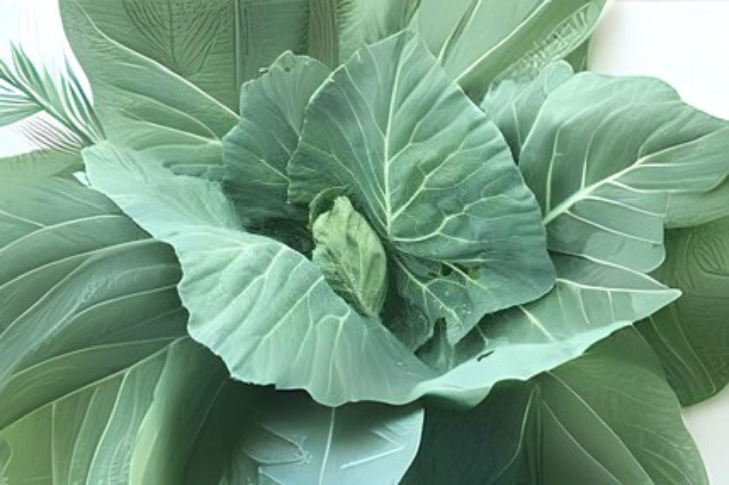 300 Collard Vates Seeds: Heirloom, Cold-Hardy, Blue-Green Leaves