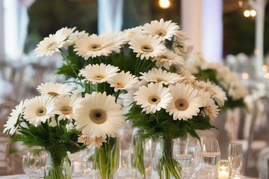 White Gerbera Daisy Seeds - 200+ Seeds - USA Grown - Large Blooms - Pollinator Friendly -  - Garden or Container Planting