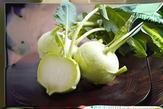 150 White Vienna Kohlrabi Seeds – Heirloom Vegetable