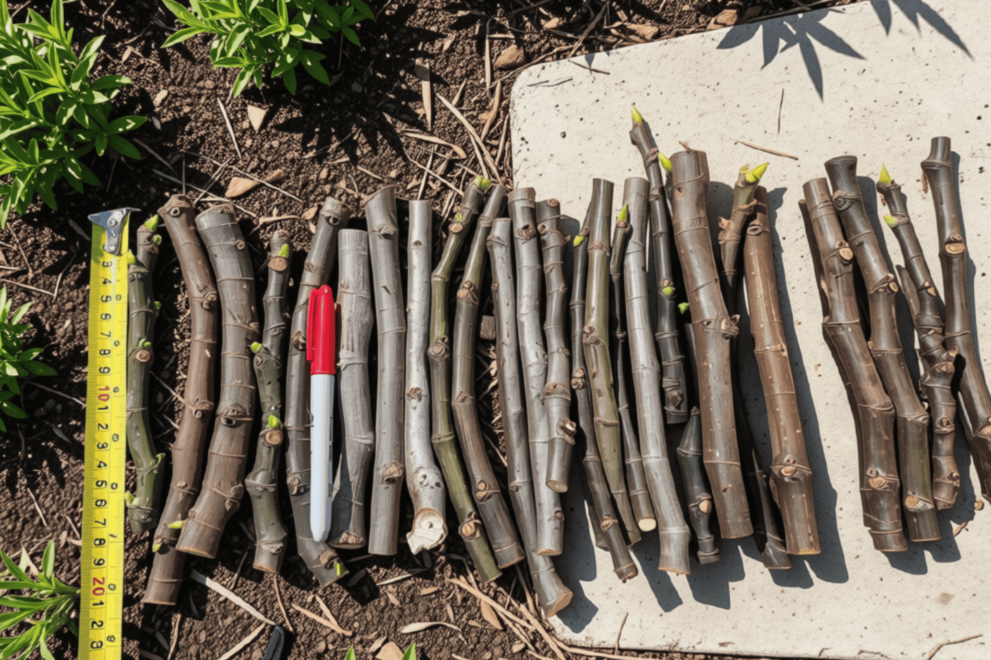 Texas Peach Fig 2 Unrooted Hardwood Cuttings – 6–8 Inches – Ficus carica