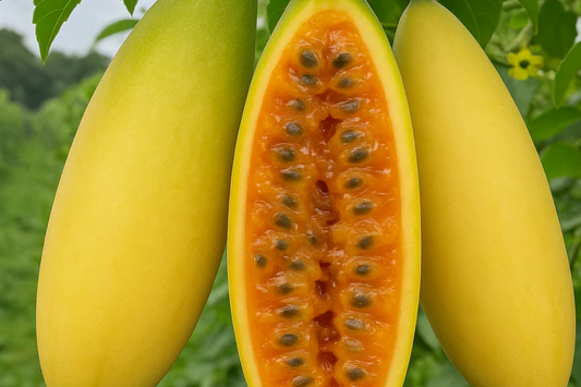 10 Banana Passionfruit Seeds (Passiflora Mollissima) - Rare Tropical Vine, Fast Growing, Sweet Fruits