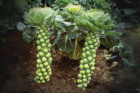 250 Brussels Sprouts Long Island Improved Seeds – Heirloom, Compact Plants with Tender, Flavorful Sprouts