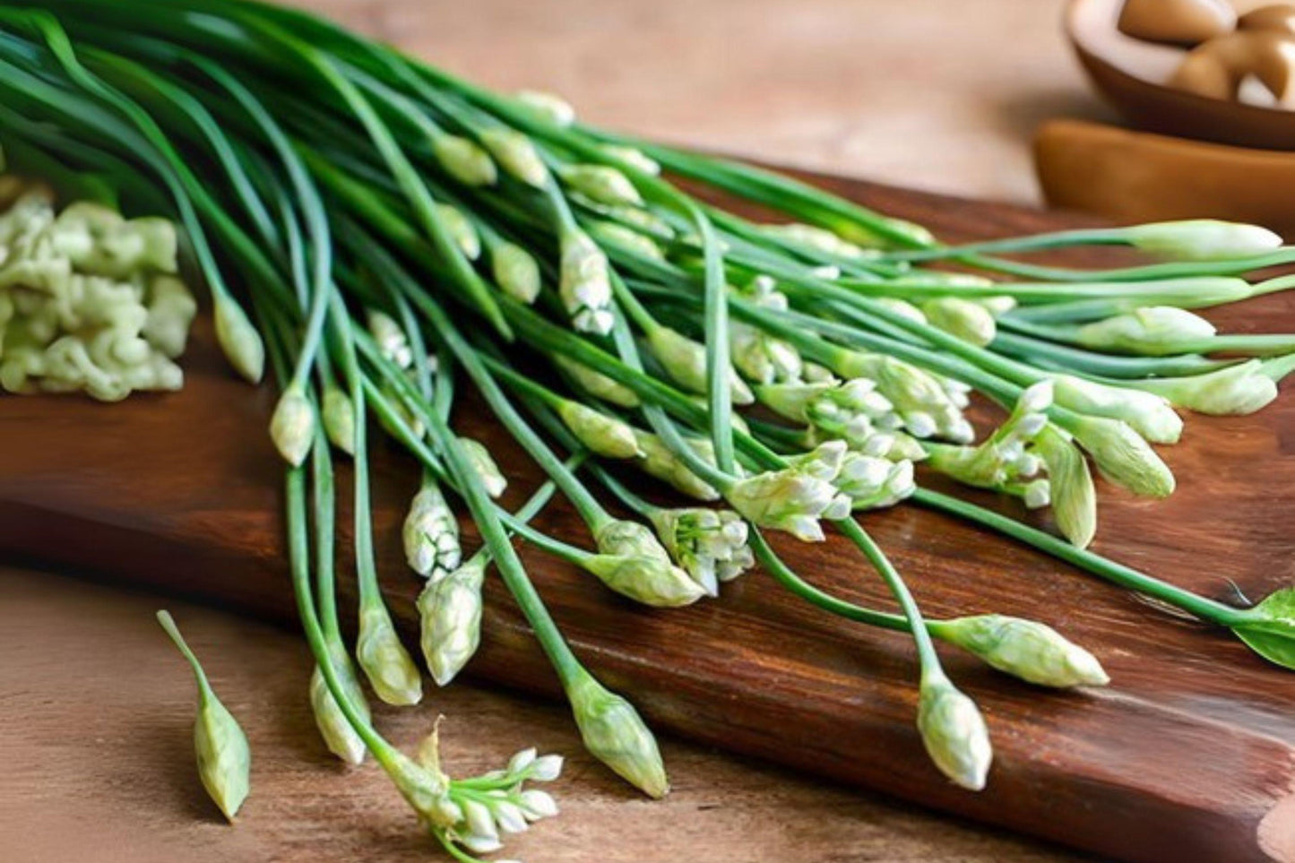 Flowering Chinese Leek Seeds: Heirloom Garlic Chives for Cooking - 100 Seeds