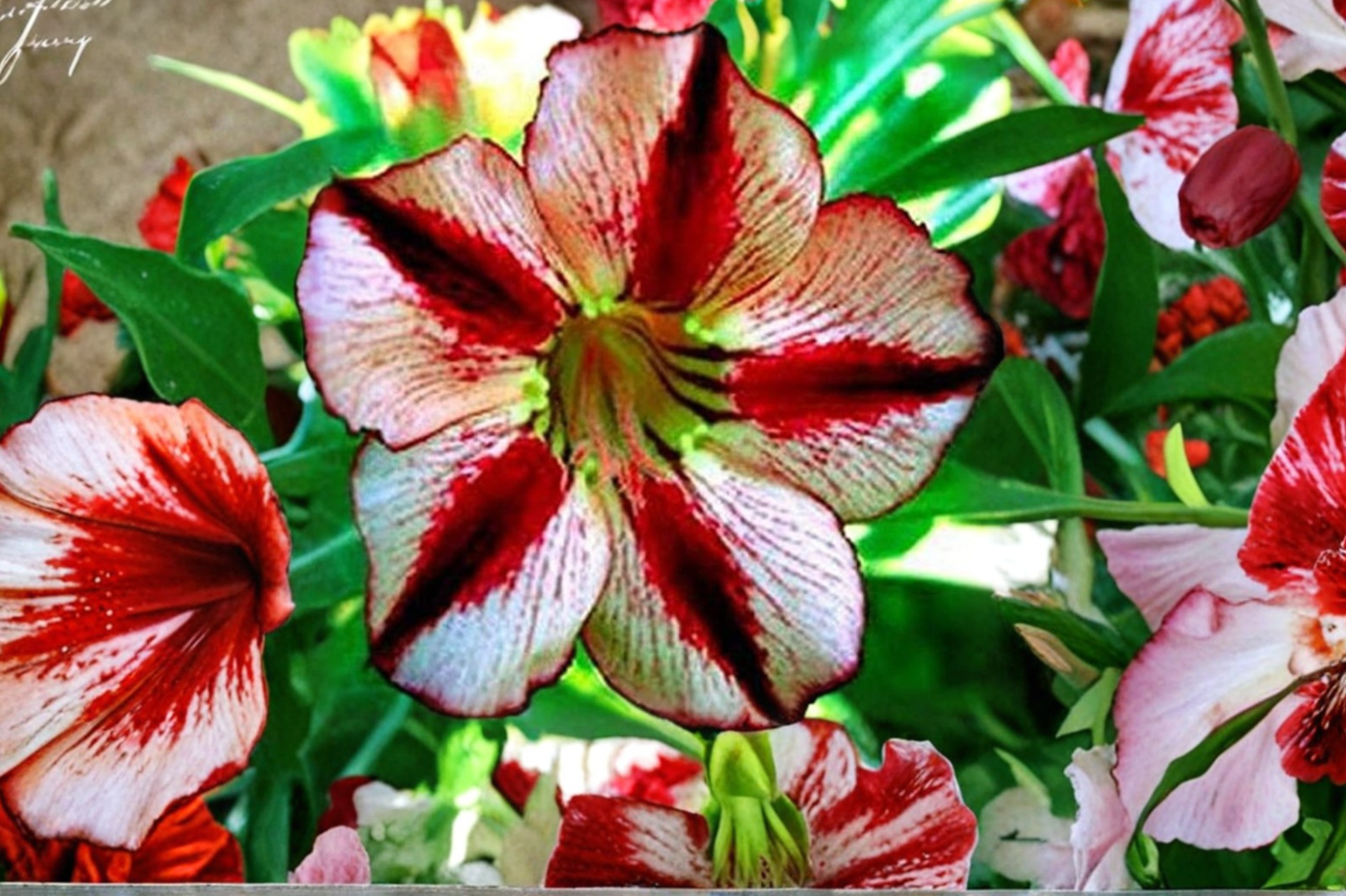 French Delight Desert Rose Seeds Adenium Obesum Mixed Colors 10 Seeds for Indoor and Outdoor Growing