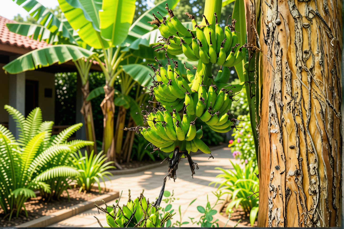 Double Mahoi Dwarf Banana Live Starter Plug – Musa Banana Plant – Bare Root