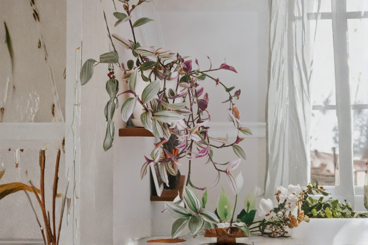 Tradescantia Nanouk Live Plant – 2-Inch Pot – Pink Wandering Dude – Tradescantia albiflora 'Nanouk'