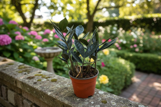 Black Queen ZZ Plant Live Plant 4 Inch Pot Rare Zamioculcas Houseplant Fully Rooted Indoor Tropical Plant Gift