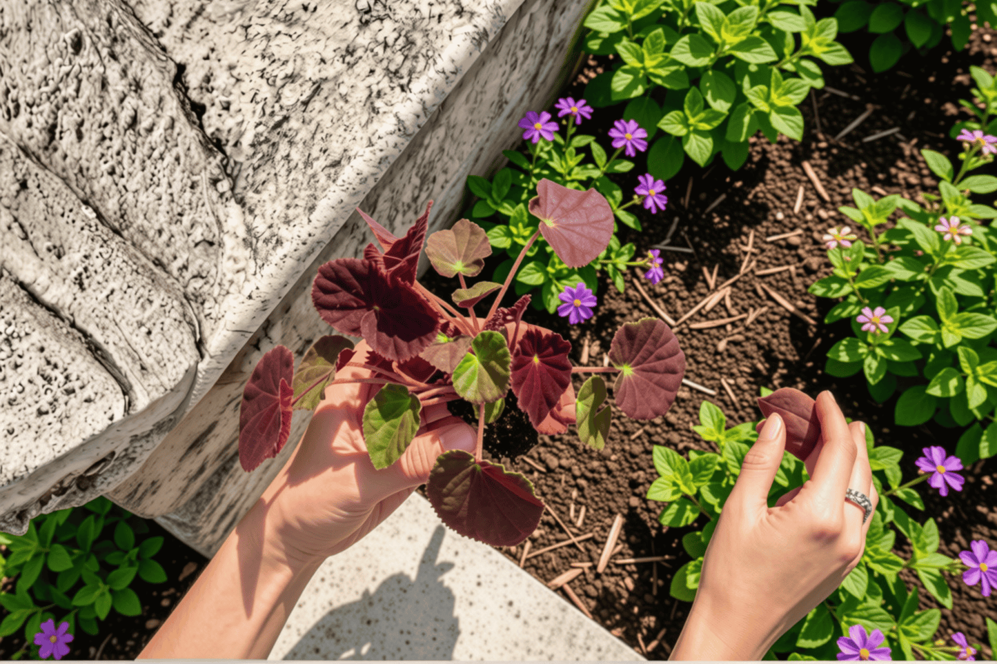 Brad Thompson Begonia Live Starter Plant – 2 Plants Bare Root – Begonia 'Brad Thompson' – Originally Grown in 2" Pot