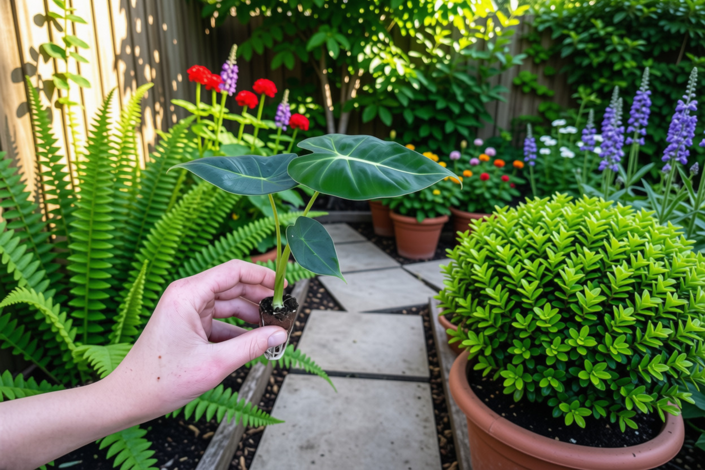 2 Alocasia 'Frydek' Live Starter Plants – Bare Root in Soil Pod (2" Pot Size)