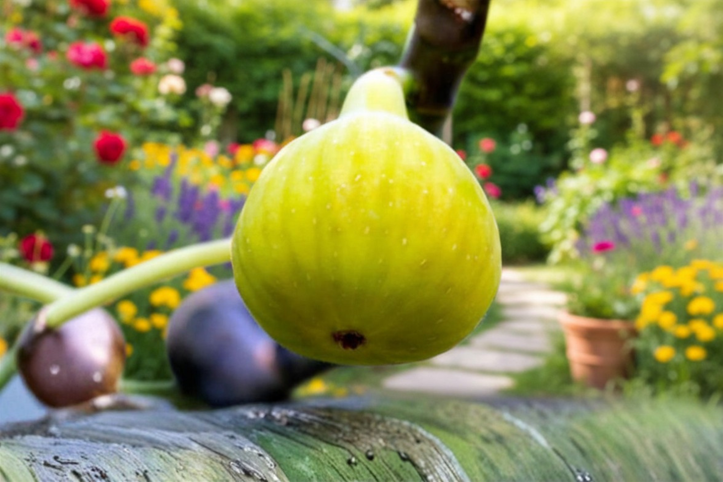 Yellow Long Neck Fig Tree Live Plant 2 Ft Tall Branching Fruit Tree Sweet Yellow Fig Backyard Orchard Container Garden Plant