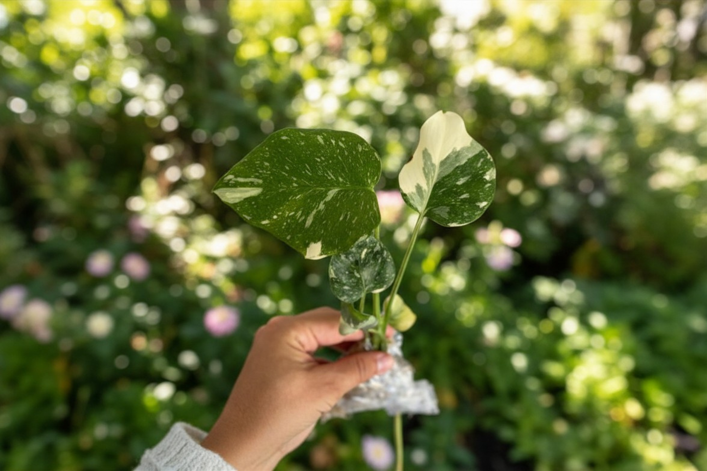 Monstera Thai Constellation Tissue Culture Plant Fully Rooted Variegated Monstera Starter Plant Rare Indoor Houseplant