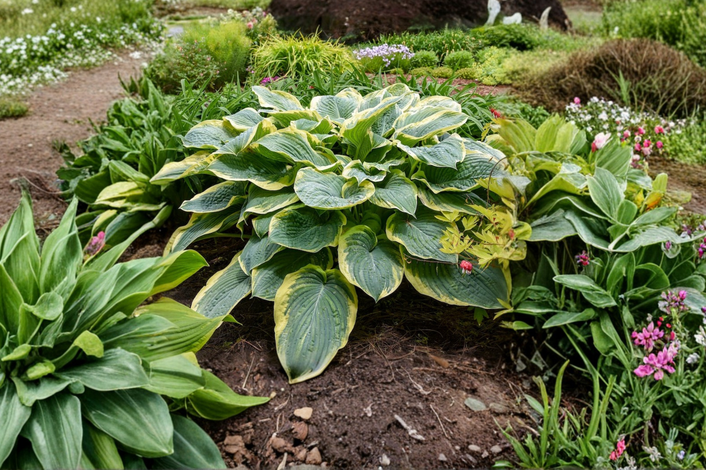 Gigantosaurus Hosta 3 Inch Pot Large Leaf Shade Perennial Green Foliage Garden Starter Plant Border