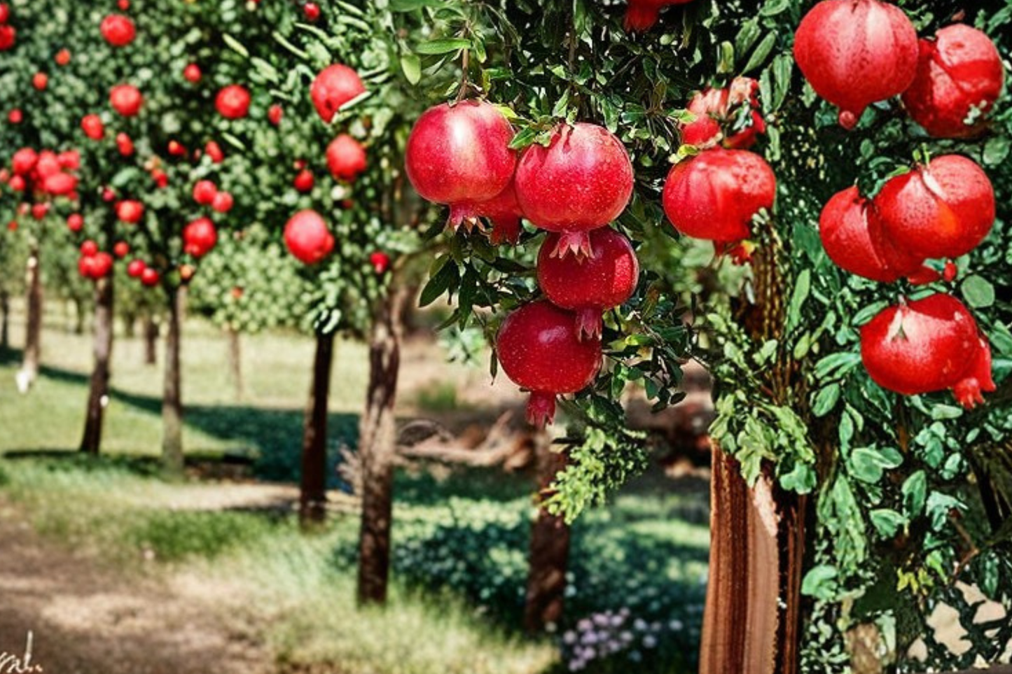 Dwarf Pomegranate Tree Live Plant 3 Gallon, Compact Fruit Tree for Home Garden Outdoor Patio Plant