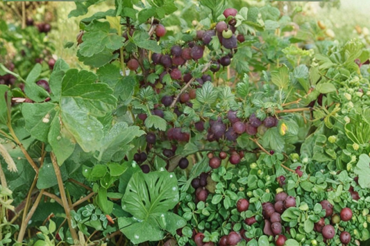 Black Velvet Gooseberry Live Plant Gooseberry Bush Deep Purple Fruit Shrub Vigorous Berry Plant for Garden and Backyard Orchard