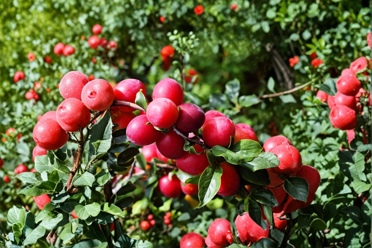 Ruby Sweet Plum Tree Live Plant 4–6 Ft – Sweet Plum Fruit Tree for Home Garden, Flowering Outdoor Orchard Tree for Backyard