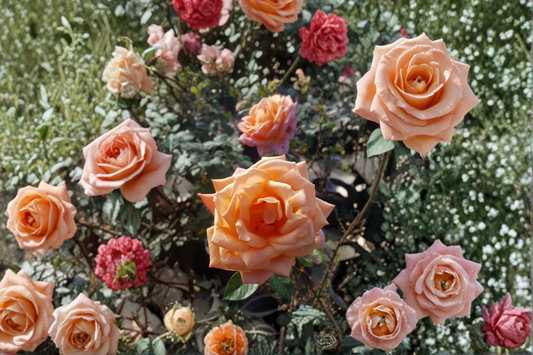 Arizona Grandiflora Rose Plant 3 Gallon Live Bush – Orange Yellow Rose Flowers Garden Shrub Landscaping