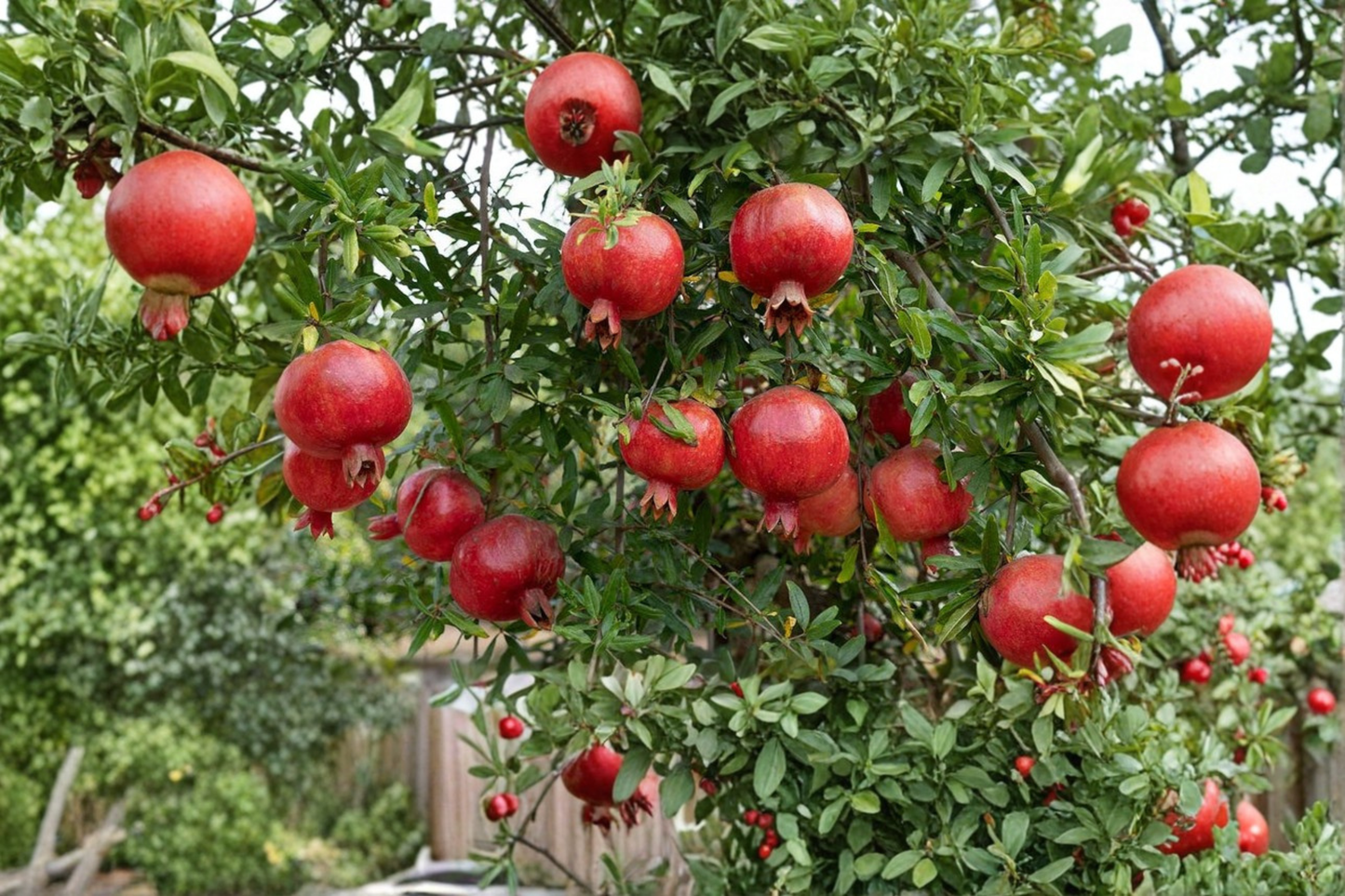Salavatski Pomegranate Tree Live Plant Large Fruiting Pomegranate Tree Sweet Fruit Variety Patio Garden Tree