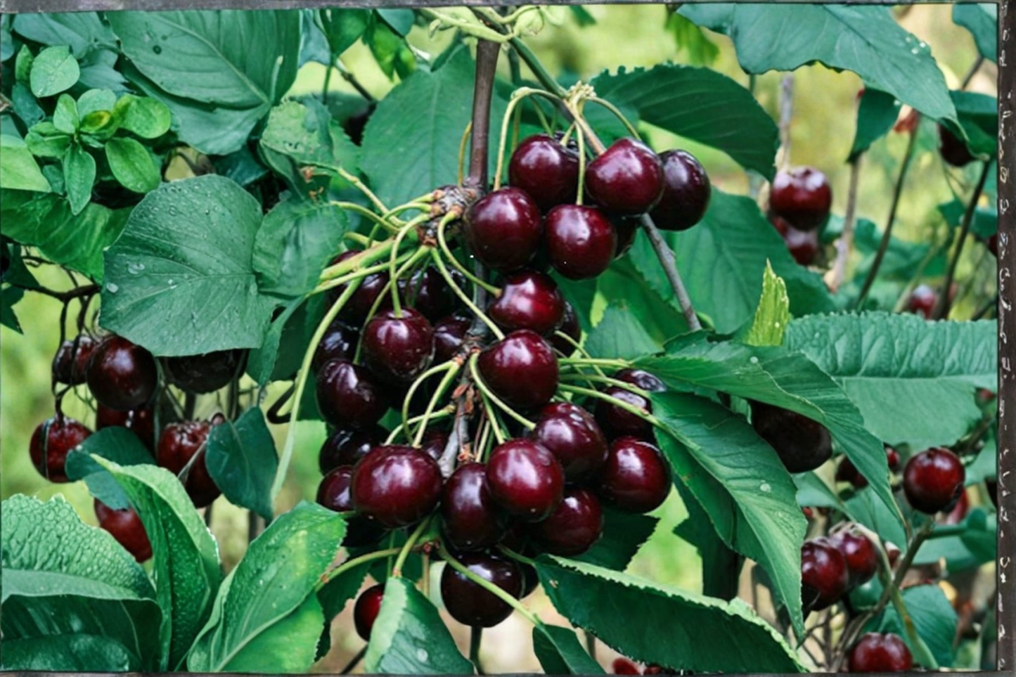 Dwarf Black Cherry Seeds Sweet Fruit Tree Fresh Harvested Indoor Outdoor Container Gardening 5 Seeds