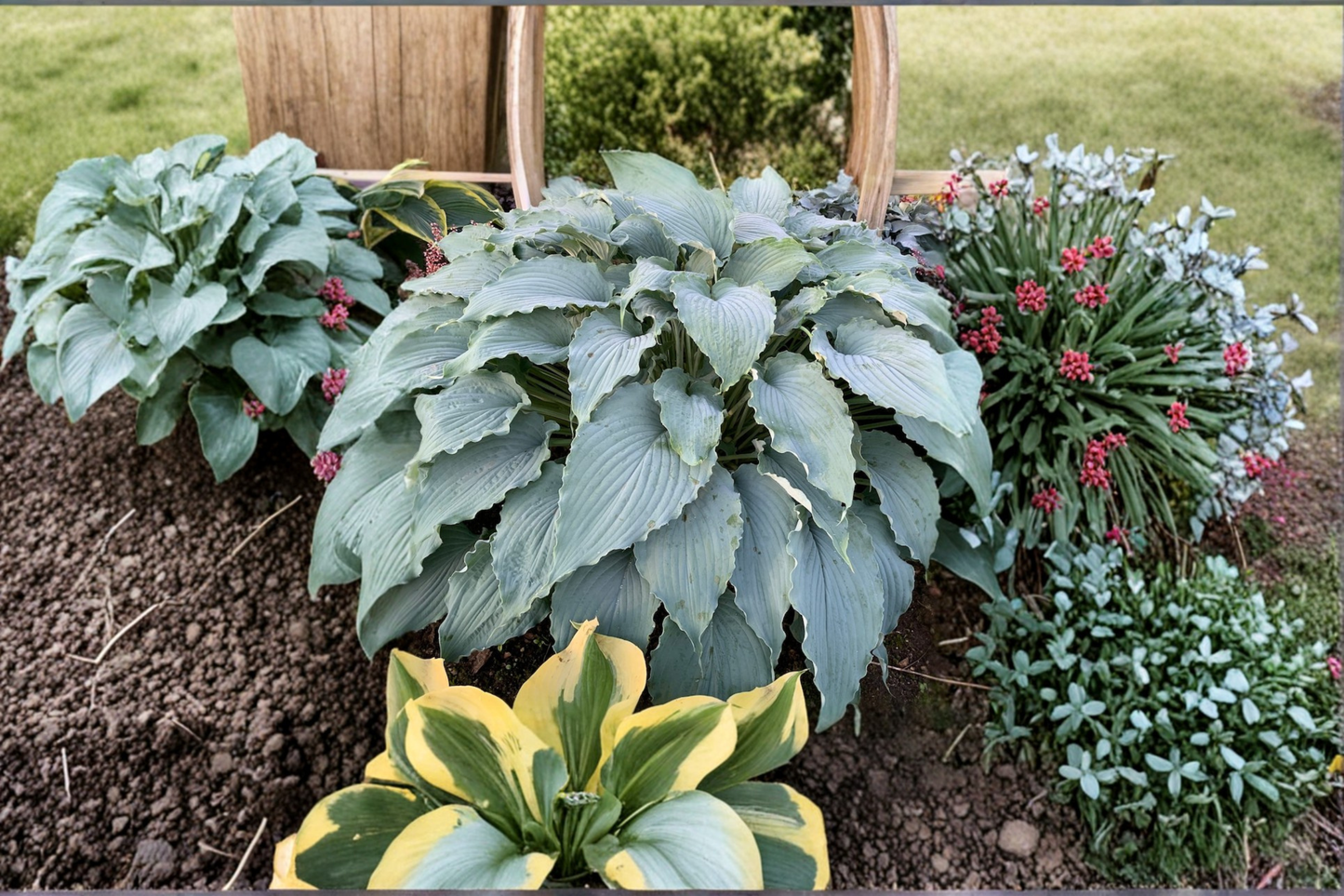 Wind Beneath My Wings Hosta 3 Inch Pot Variegated Shade Perennial White Green Leaf Garden Starter Plant