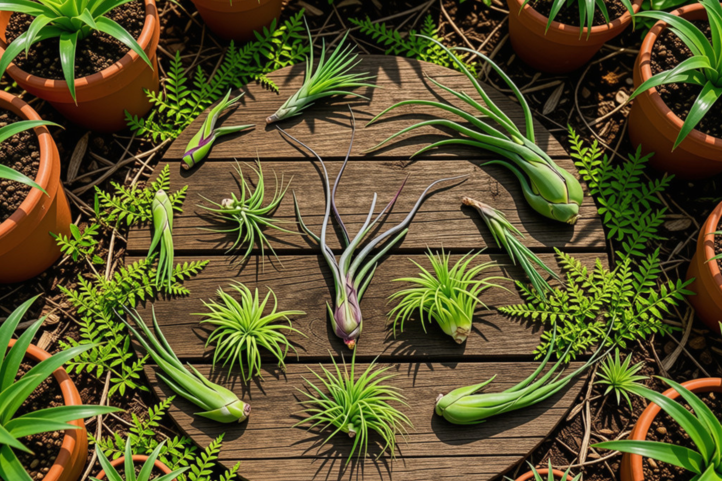 50 Pack Live Tillandsia Air Plants – Bulk Indoor Houseplants for Party Favors